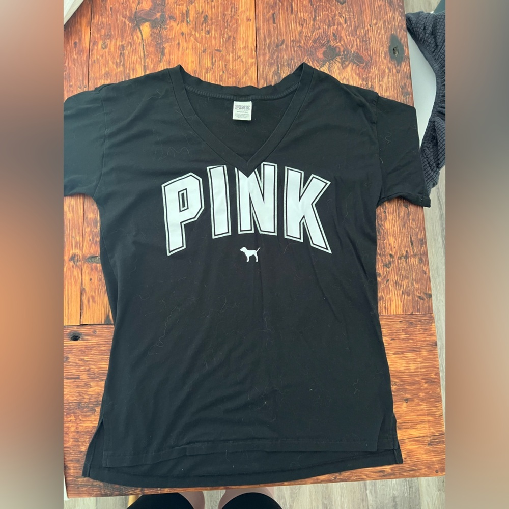 Black PINK V-Neck T-Shirt